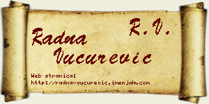 Radna Vučurević vizit kartica